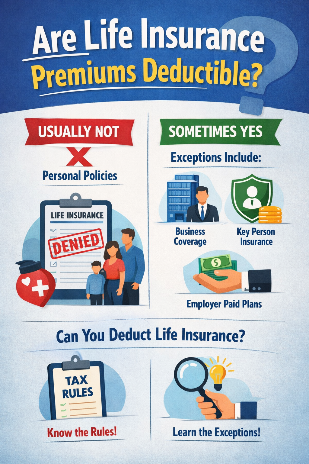 are life insurance premiums deductible