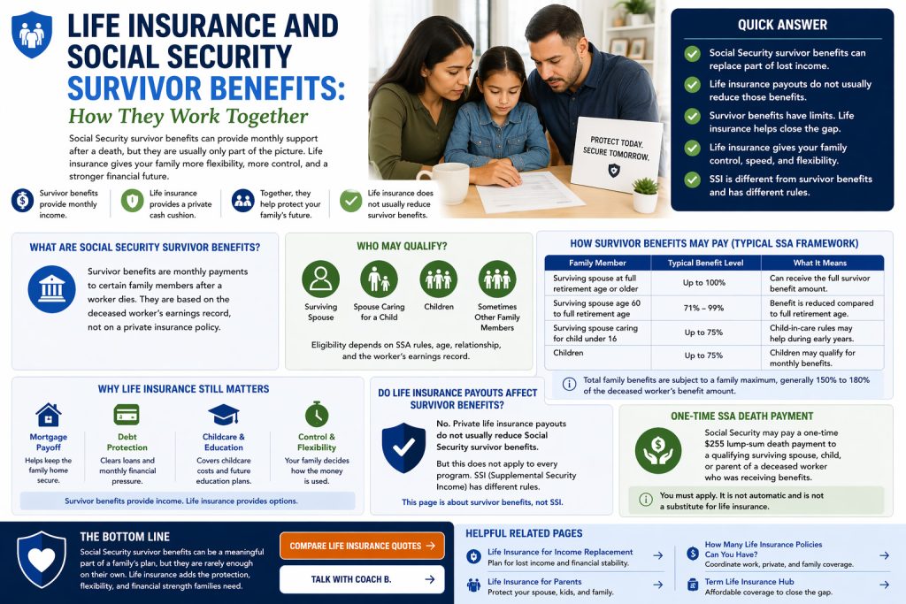 life insurance and Social Security survivor benefits