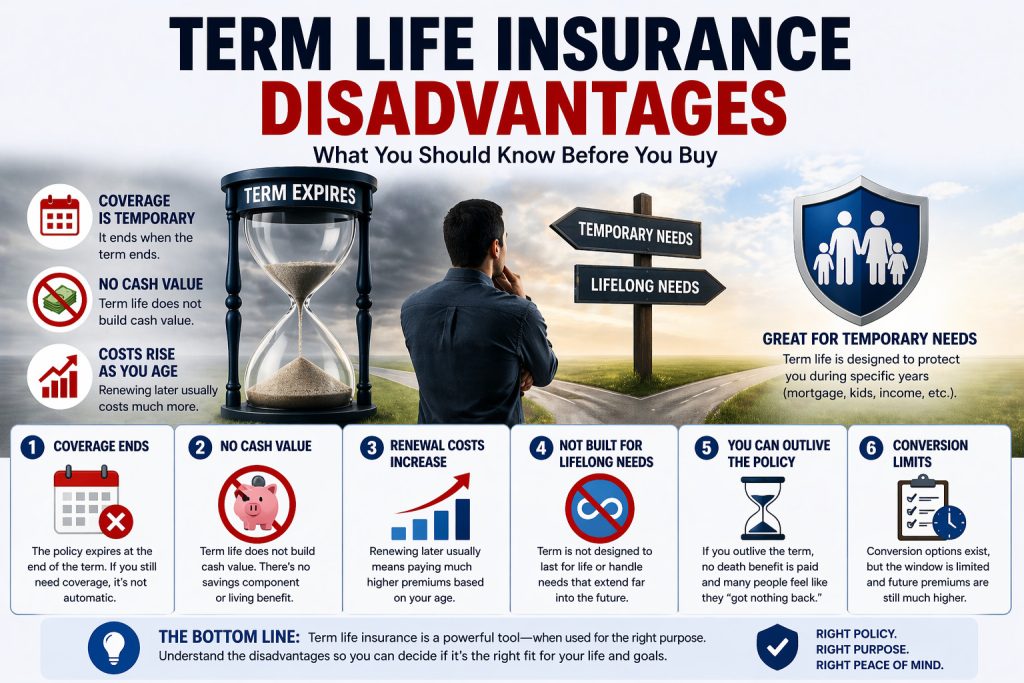 term life insurance disadvantages