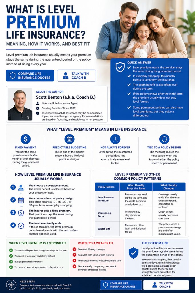 what is level premium life insurance
