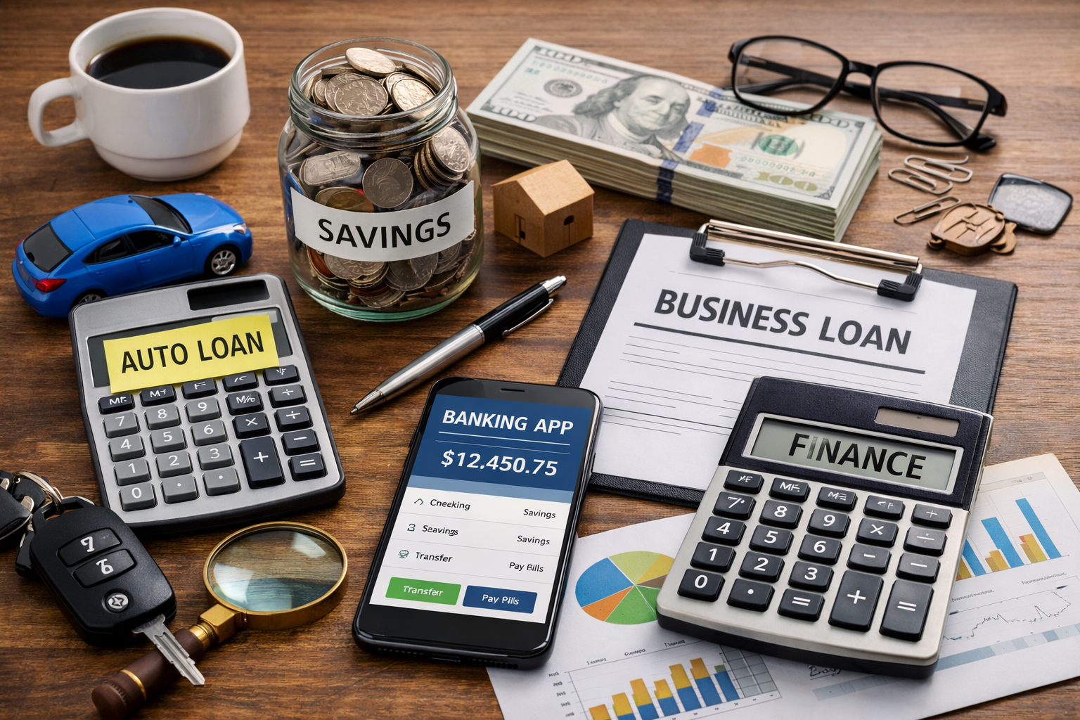 money auto loans banking business funding