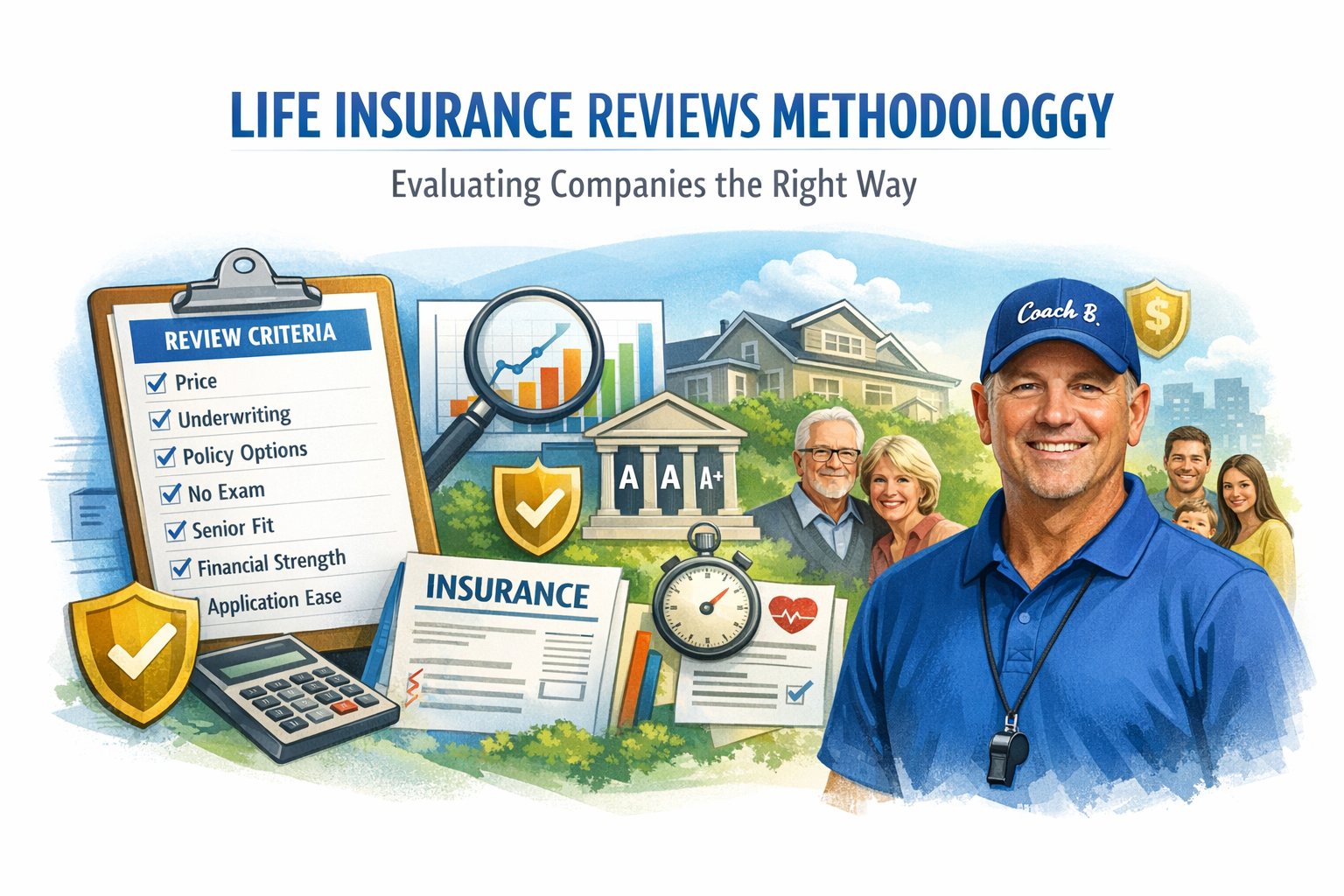 life insurance reviews methodology how Coach B evaluates life insurance companies