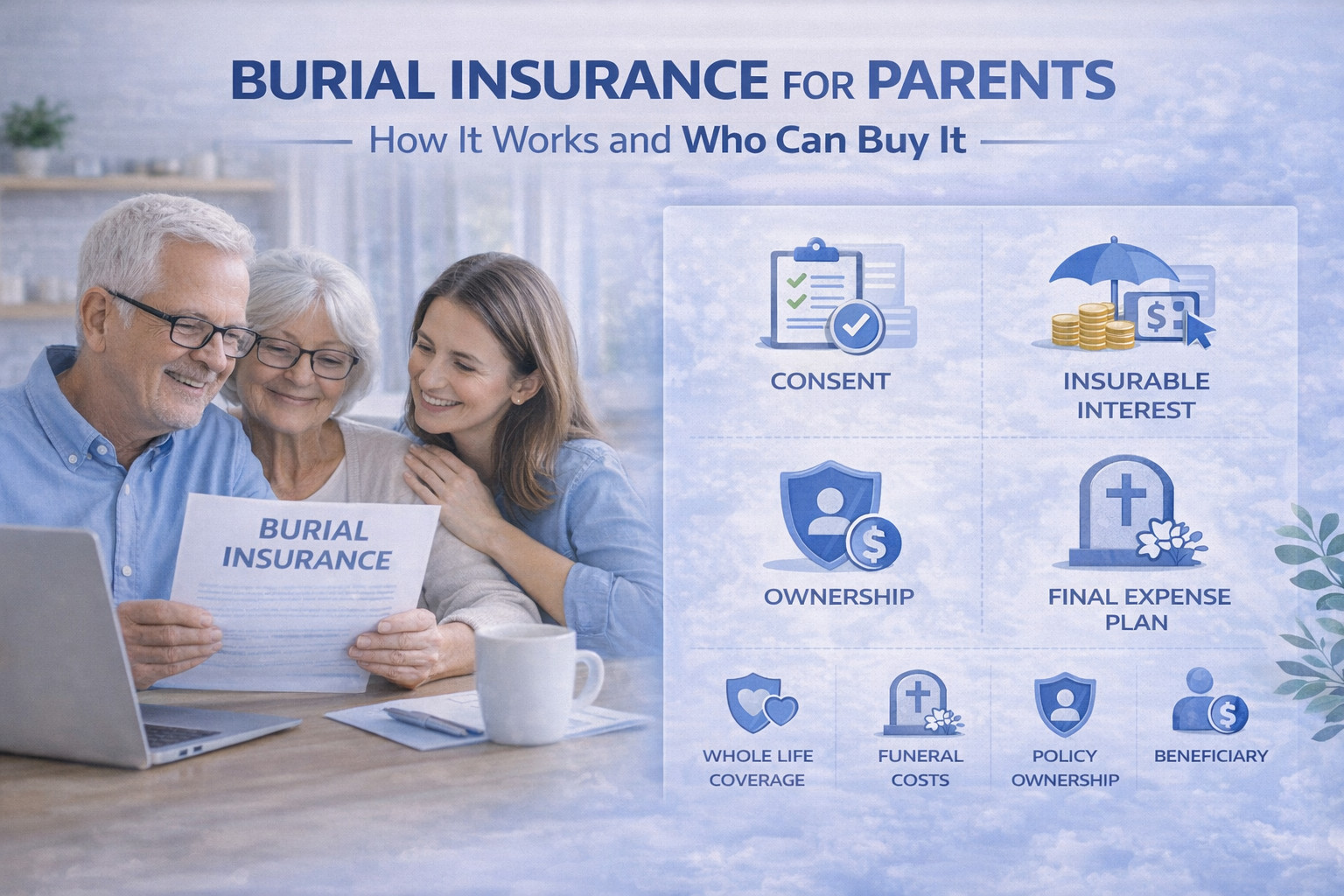 burial insurance for parents guide showing consent ownership and final expense options