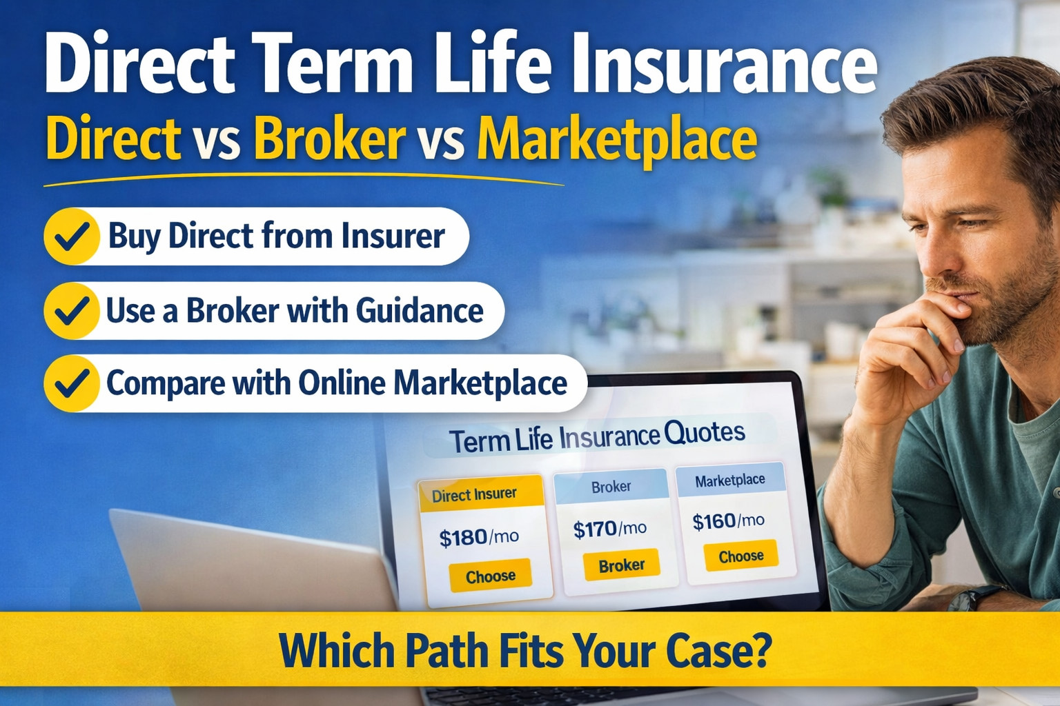 direct term life insurance comparing insurer direct broker and online marketplace options